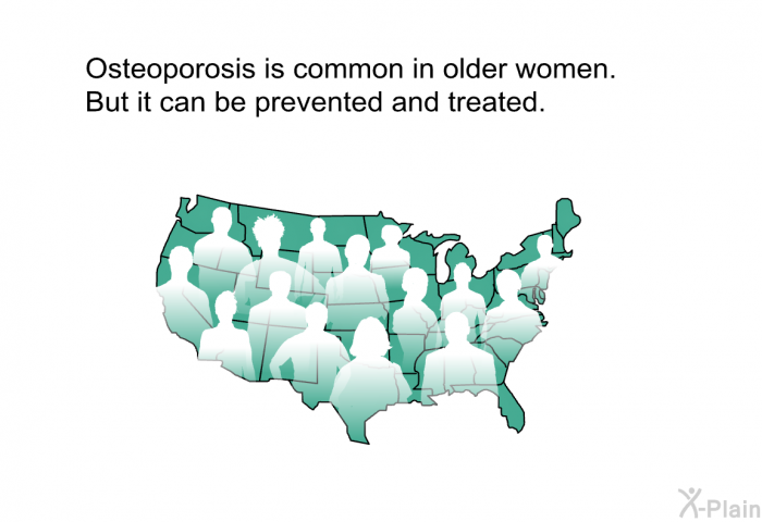 Osteoporosis is common in older women. But it can be prevented and treated.