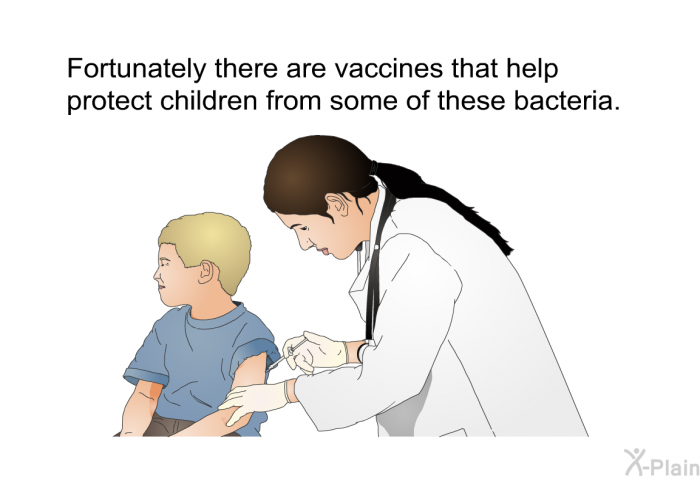 Fortunately there are vaccines that help protect children from some of these bacteria.