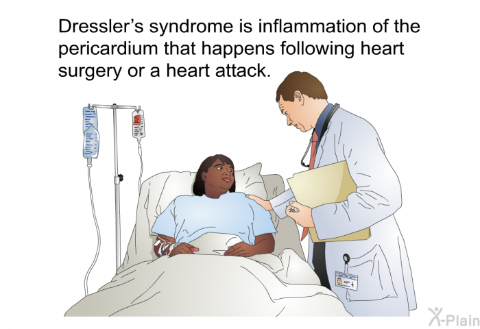 Dressler's syndrome is inflammation of the pericardium that happens following heart surgery or a heart attack.