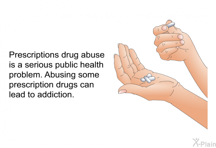 Prescriptions drug abuse is a serious public health problem. Abusing some prescription drugs can lead to addiction.