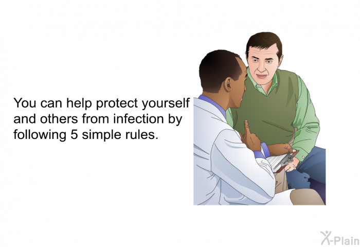 You can help protect yourself and others from infection by following 5 simple rules.