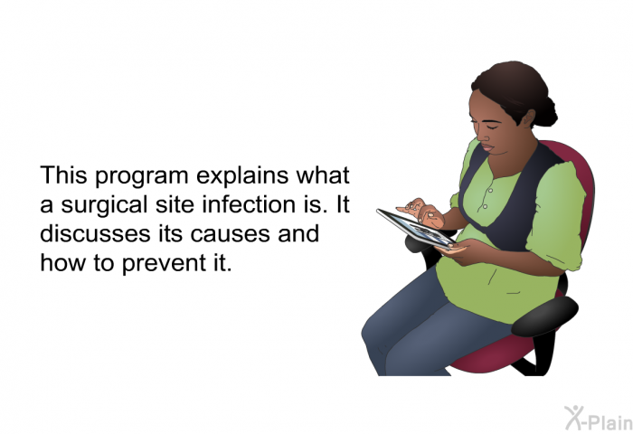 This health information explains what a surgical site infection is. It discusses its causes and how to prevent it.