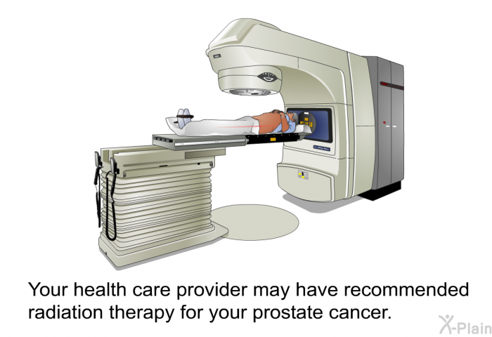 Your health care provider may have recommended radiation therapy for your prostate cancer.