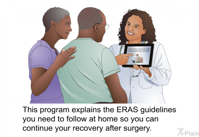 This health information explains the ERAS guidelines you need to follow at home so you can continue your recovery after surgery.