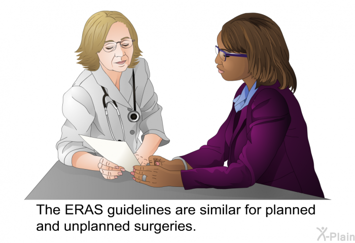 The ERAS guidelines are similar for planned and unplanned surgeries.