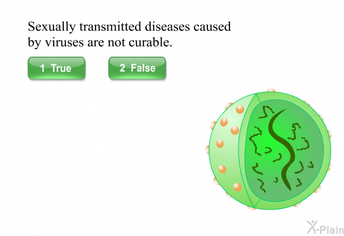 Sexually transmitted diseases caused by viruses are not curable.