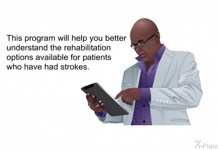 This health information will help you better understand the rehabilitation options available for patients who have had strokes.