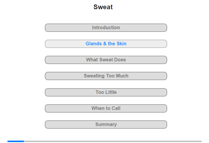 Sweat Glands & the Skin