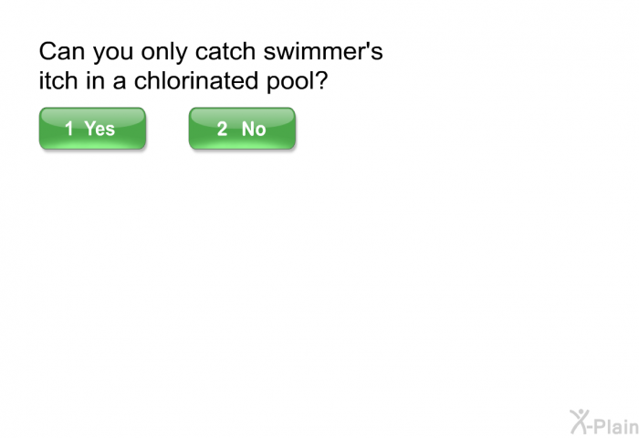 Can you only catch swimmer's itch in a chlorinated pool?