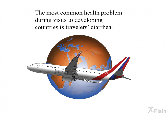 The most common health problem during visits to developing countries is travelers' diarrhea.