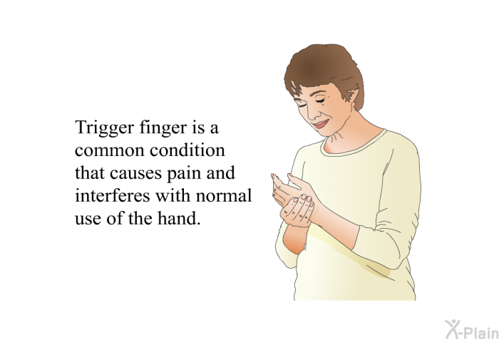 Trigger finger is a common condition that causes pain and interferes with normal use of the hand.