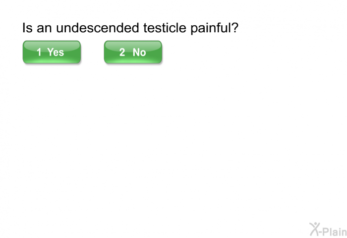 Is an undescended testicle painful?