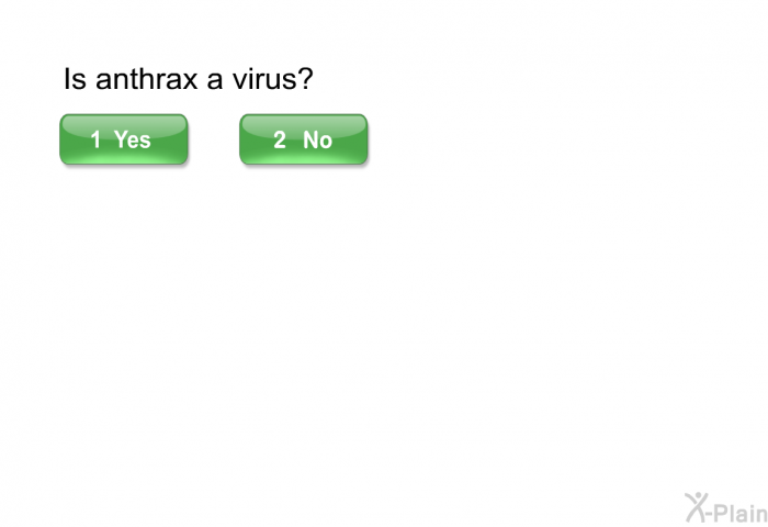 Is anthrax a virus?