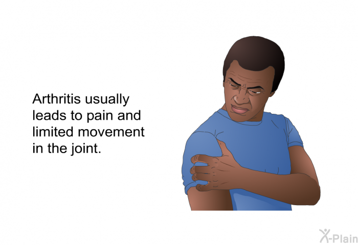 Arthritis usually leads to pain and limited movement in the joint.