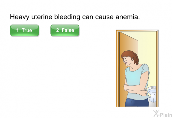 Heavy uterine bleeding can cause anemia.