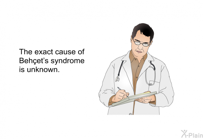 The exact cause of Behçet's syndrome is unknown.