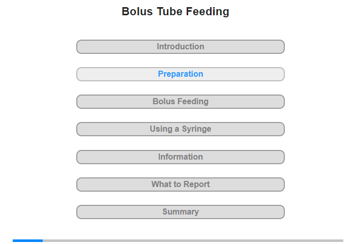 Preparation for Tube Feeding