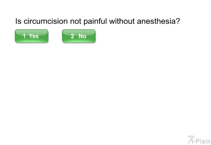 Is circumcision not painful without anesthesia?