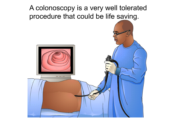 A colonoscopy is a very well tolerated procedure that could be life saving.