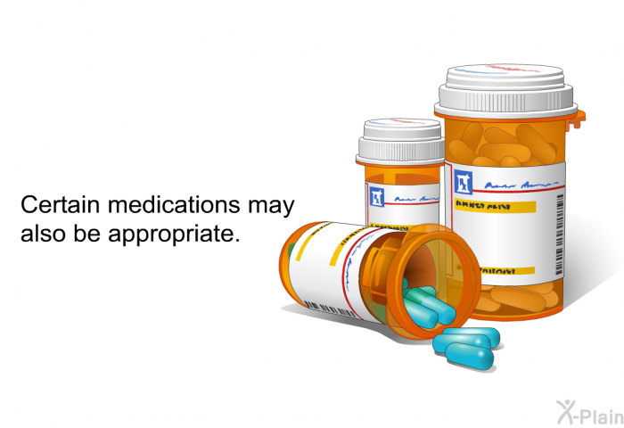 Certain medications may also be appropriate.