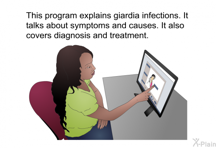 This health information explains giardia infections. It talks about symptoms and causes. It also covers diagnosis and treatment.