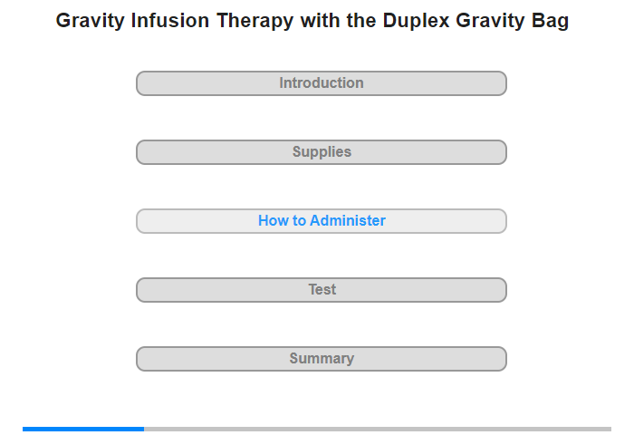 How to Administer the Gravity Infusion