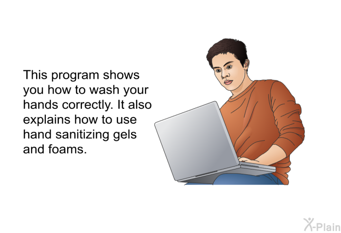 This health information shows you how to wash your hands correctly. It also explains how to use hand sanitizing gels and foams.
