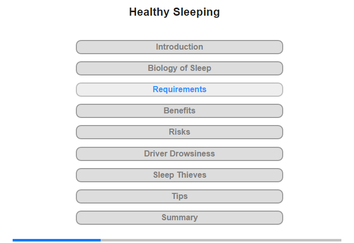 Sleep Requirements