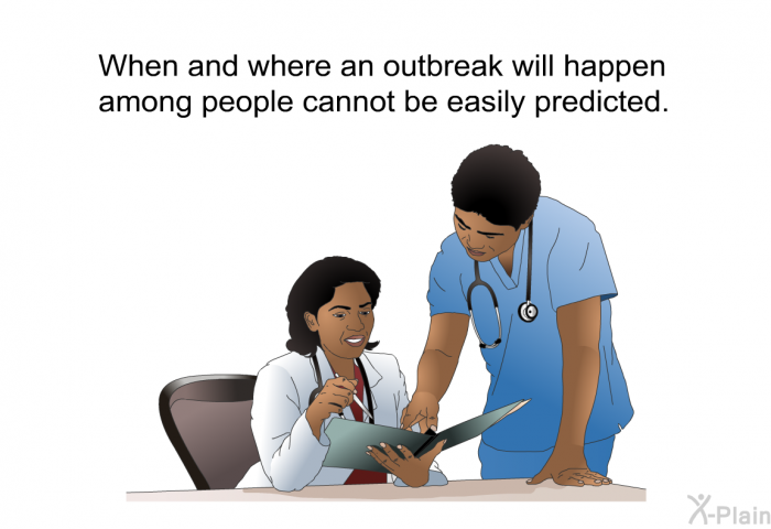 When and where an outbreak will happen among people cannot be easily predicted.