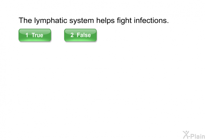 The lymphatic system helps fight infections.