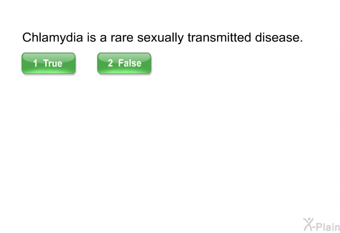 Chlamydia is a rare sexually transmitted disease.