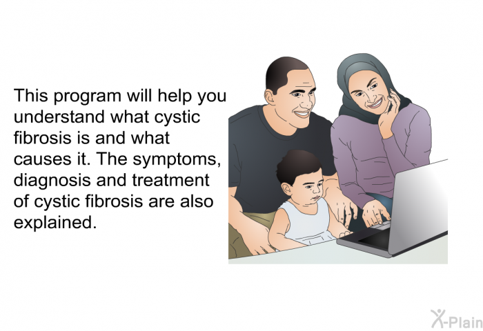 This health information will help you understand what cystic fibrosis is and what causes it. The symptoms, diagnosis and treatment of cystic fibrosis are also explained.
