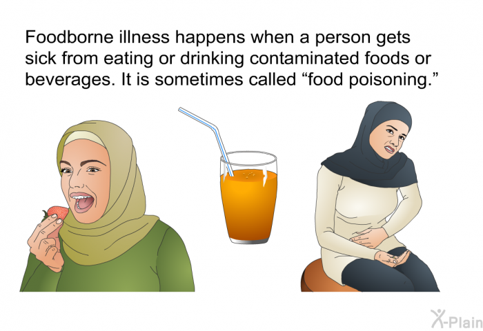 Foodborne illness happens when a person gets sick from eating or drinking contaminated foods or beverages. It is sometimes called “food poisoning.”