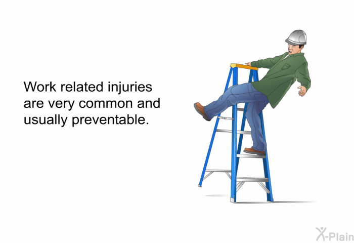 Work related injuries are very common and usually preventable.