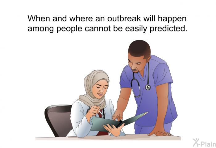 When and where an outbreak will happen among people cannot be easily predicted.