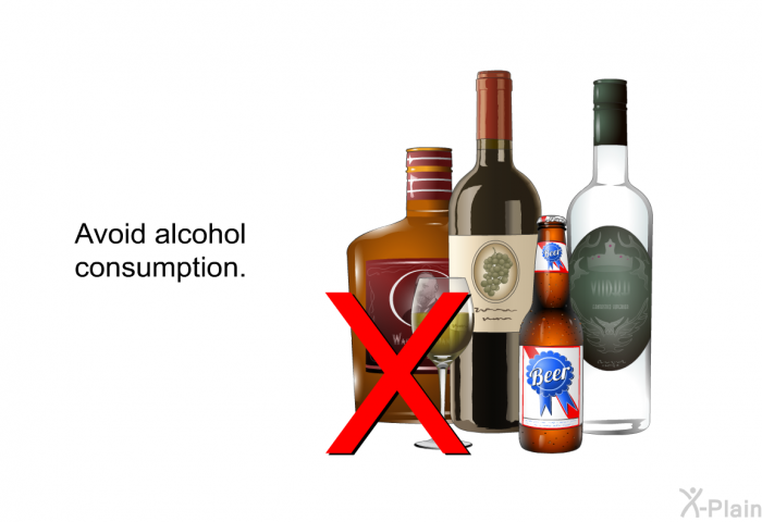 Avoid alcohol consumption.