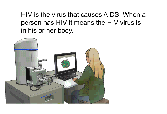HIV is the virus that causes AIDS. When a person has HIV it means the HIV virus is in his or her body.