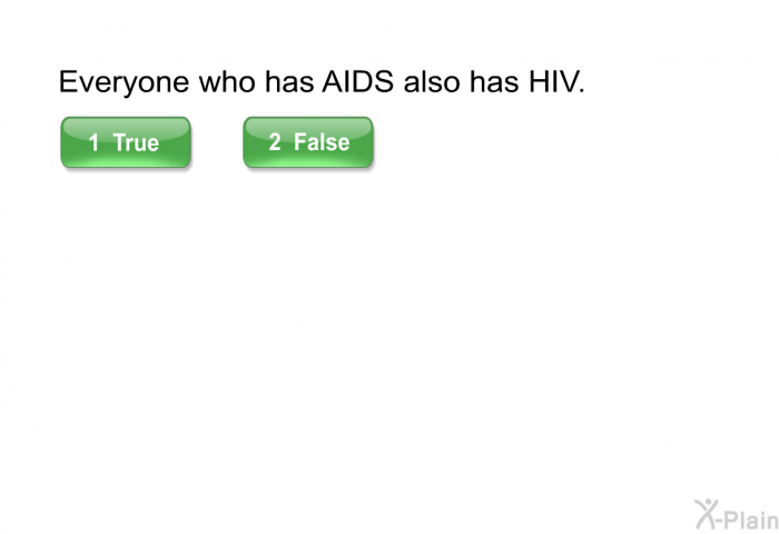 Everyone who has AIDS also has HIV.