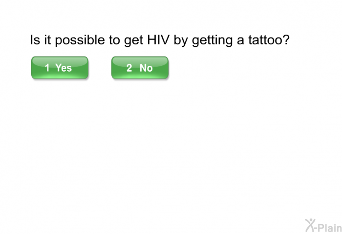 Is it possible to get HIV by getting a tattoo?