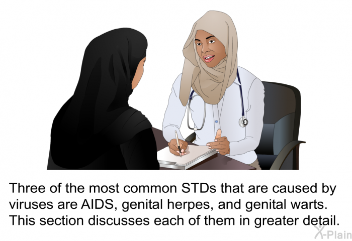 Three of the most common STDs that are caused by viruses are AIDS, genital herpes, and genital warts. This section discusses each of them in greater detail.