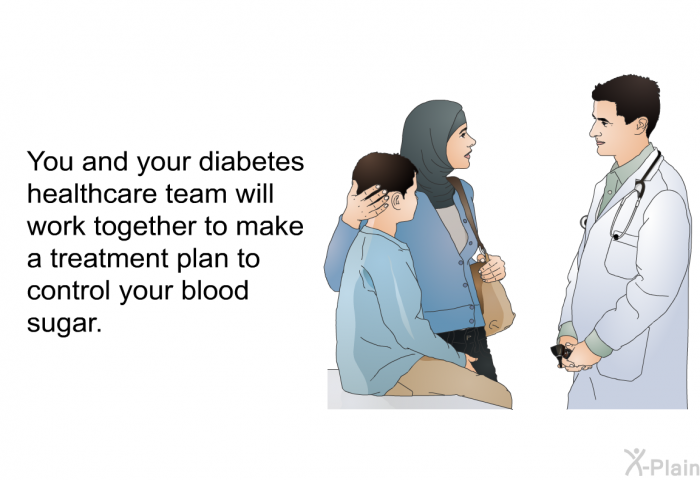 You and your diabetes healthcare team will work together to make a treatment plan to control your blood sugar.