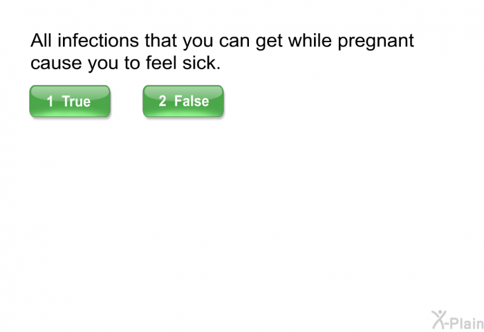 All infections that you can get while pregnant cause you to feel sick.