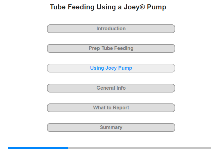 Tube Feeding Using the Joey Pump