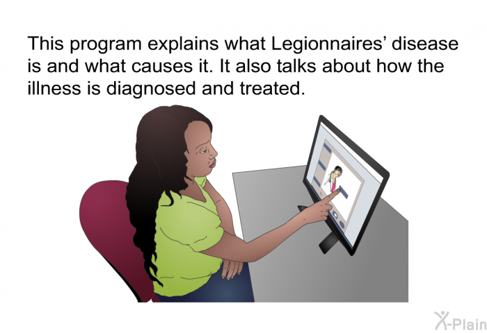This health information explains what Legionnaires’ disease is and what causes it. It also talks about how the illness is diagnosed and treated.