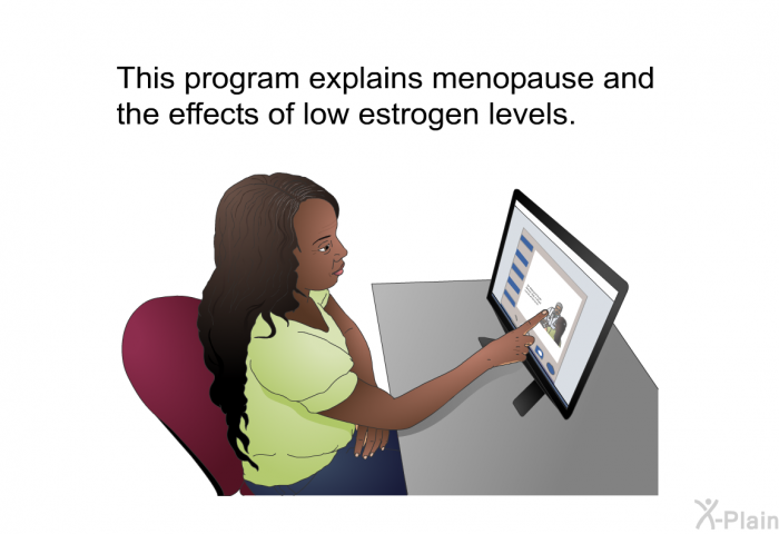 This health information explains menopause and the effects of low estrogen levels.
