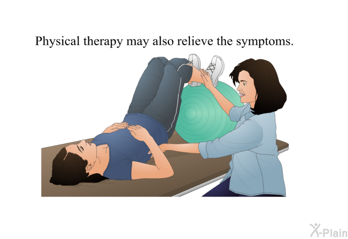 Physical therapy may also relieve the symptoms.