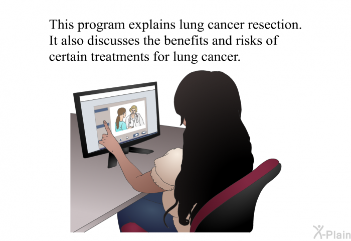 This health information explains lung cancer resection. It also discusses the benefits and risks of certain treatments for lung cancer.
