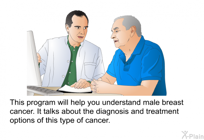 This health information will help you understand male breast cancer. It talks about the diagnosis and treatment options of this type of cancer.