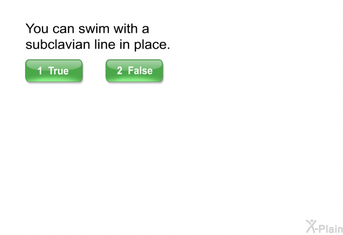 You can swim with a subclavian line in place.