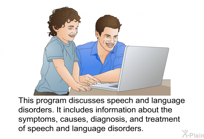 This health information discusses speech and language disorders. It includes information about the symptoms, causes, diagnosis, and treatment of speech and language disorders.